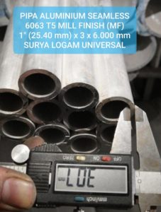 PIPA ALUMINIUM 6063 T5 MILL FINISH